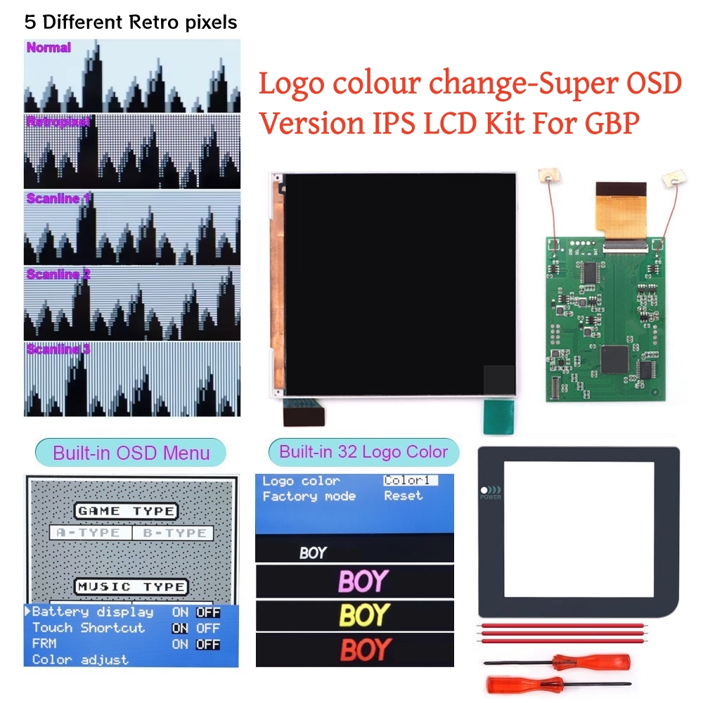 Lcd Screen Arcade - ชุดจอ LCD Q5 พร้อมไฟพื้นหลัง IPS 8