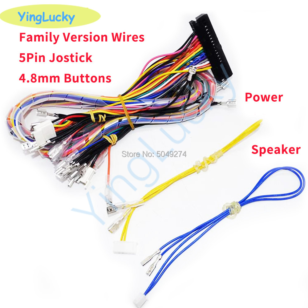 Arcade Vibes - ตู้40-Pin สายรัด Pandora กล่องครอบครัวสำหรับสายเคเบิลสำหรับ5pin Sanwa จอยสติ๊กและปุ่มแบบดันเกมอาเขตคอนโซล
