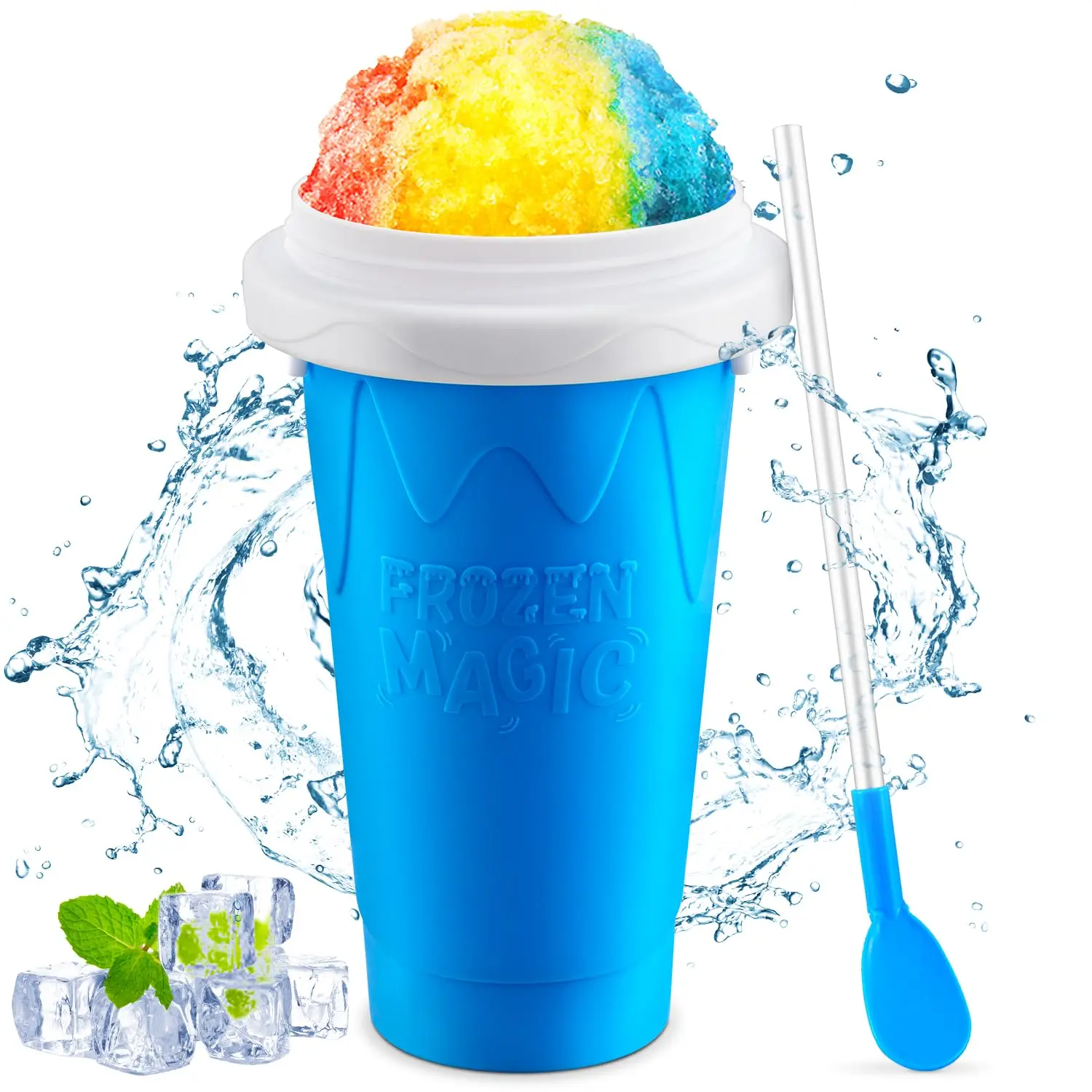 Slushie Machine Vending - 2024 ฤดูร้อน Magic Slushy Maker บีบถ้วยโฮมเมด