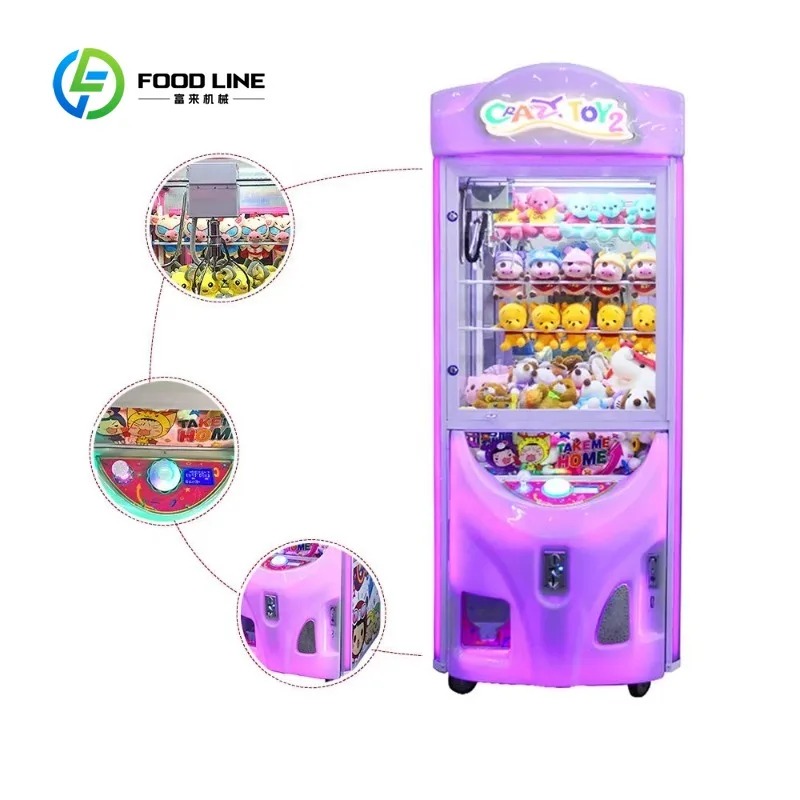 Arcade Prize Vending Machine - เครื่องเกมคีบตุ๊กตาหยอดเหรียญแบบกำหนดเองได้ พร้อมตัวรับธนบัตร สำหรับจำหน่ายตุ๊กตาและของเล่นรางวัลในสถานบันเทิง