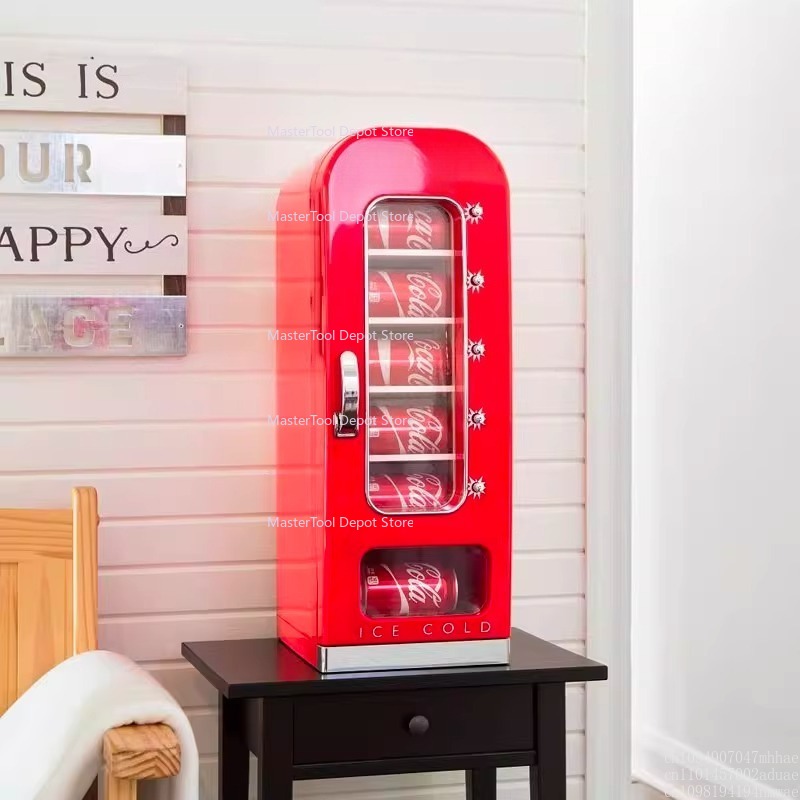 Popcorn Vending Machine - ตู้จำหน่ายสินค้าอัตโนมัติขนาดเล็ก 10 กระป๋อง ตู้เย็นขนาดเล็กแบบป๊อปอัพสำหรับใช้ในบ้าน
