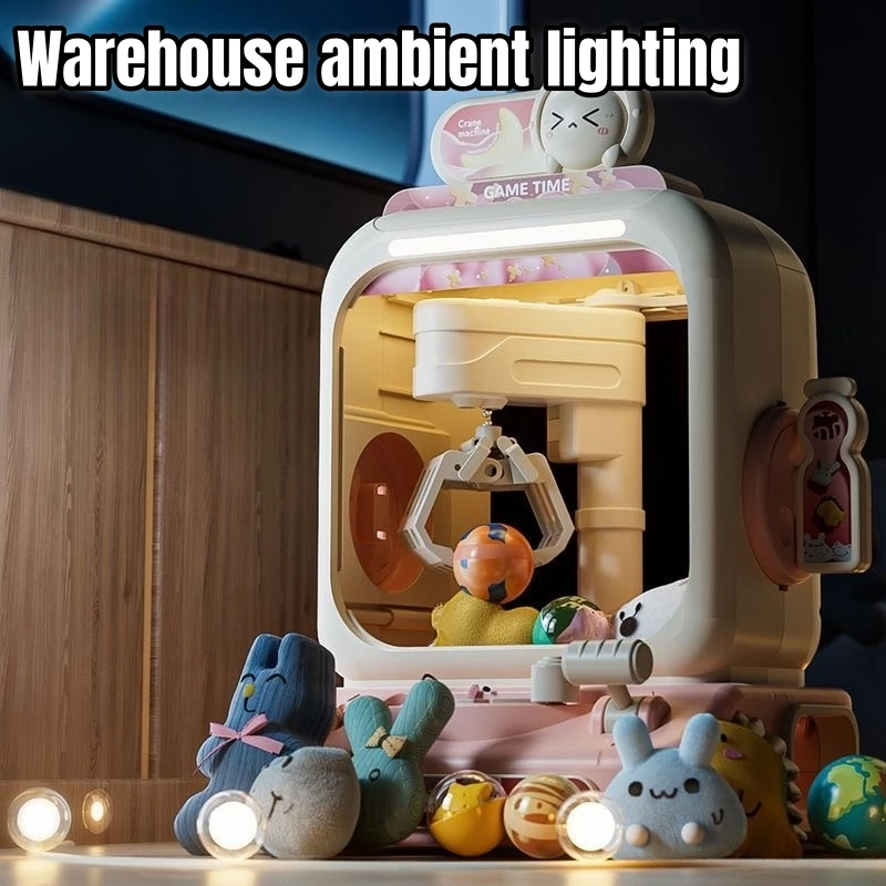 Arcade Toy Claw Vending Machine - เครื่องเกมคีบตุ๊กตาอิเล็กทรอนิกส์ ปรับระดับได้ พร้อมเสียงเพลง ของขวัญวันเกิดสำหรับเด็ก