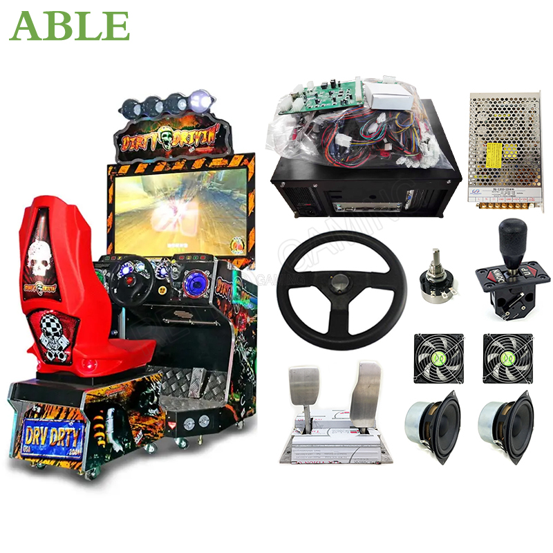 Arcade Ticket Machine - เครื่องเกมอาร์เคดขับสกปรกแบบ DIY ชุดเต็มรูปแบบใช้เหรียญจำลองการขับรถเกมแข่งรถชุดอาเขต