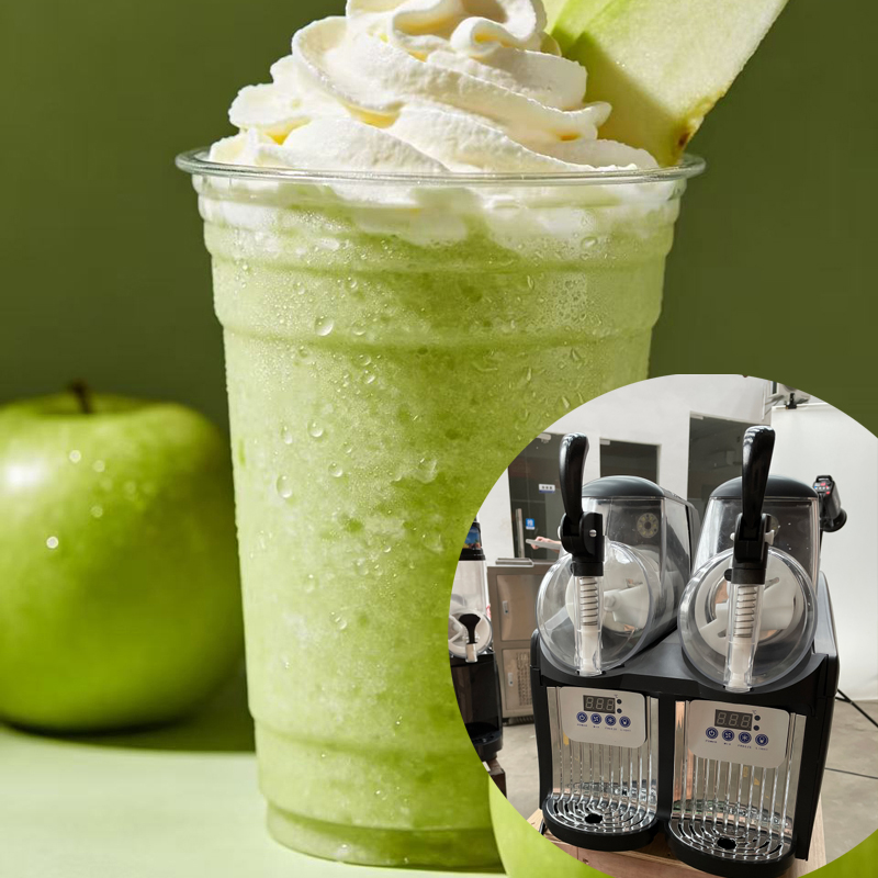 Slushie Machine Vending - เครื่องทำน้ำแข็งปั่นแบบมืออาชีพ 4 ลิตร 2 โถ เครื่องทำสเลอชี