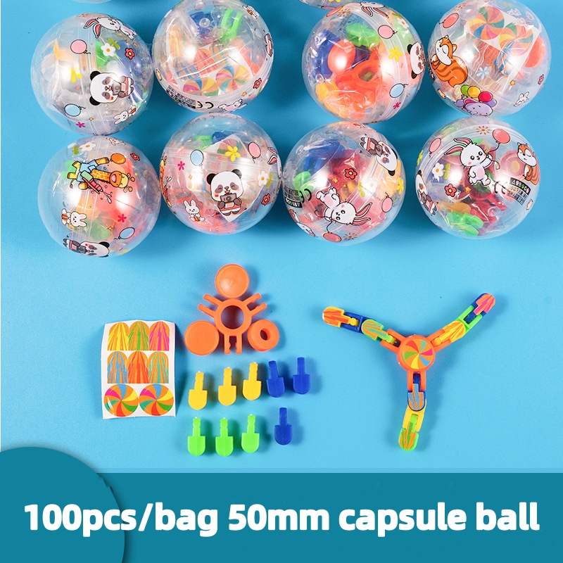 Arcade Style Vending Machine - 100 ชิ้น/ถุง 50 มม.แคปซูลบอลผสมสไตล์รางวัล Twisted ไข่ของเล่นสําหรับอาเขตหยอดเหรียญของเล่นเครื่องหยอดเหรียญ