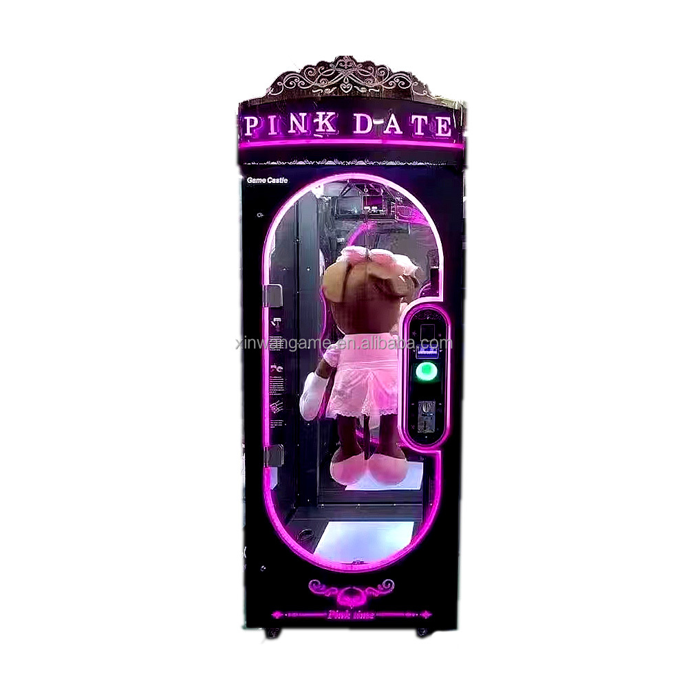 Arcade Toy Claw Vending Machine - ของเล่นตุ๊กตาสีชมพู ของขวัญ ตุ๊กตาขนนุ่ม ของเล่นเด็ก ตัวต่อขนาดใหญ่ เกมฝึกทักษะขนาดเล็ก