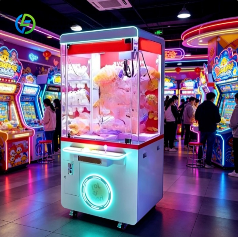 Arcade Style Vending Machine - ตู้คีบตุ๊กตาอัจฉริยะ พร้อมไฟ LED ปรับระดับความยากได้ ใช้เหรียญ สำหรับใช้งานเชิงพาณิชย์