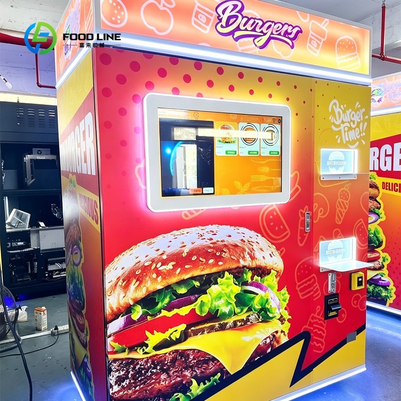 Popcorn Vending Machine - เครื่องจำหน่ายเบอร์เกอร์อัตโนมัติแบบกำหนดเองได้ บริการตัวเอง 24/7 หน้าจอสัมผัส ได้รับการรับรองมาตรฐาน CE