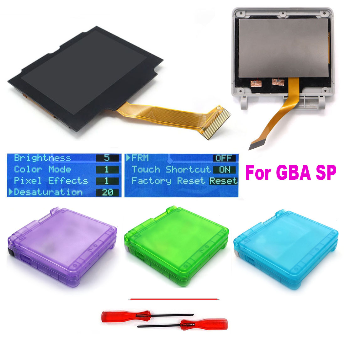 Lcd Screen Arcade - HISPEEDIDO สำหรับ GBA SP IPS V5