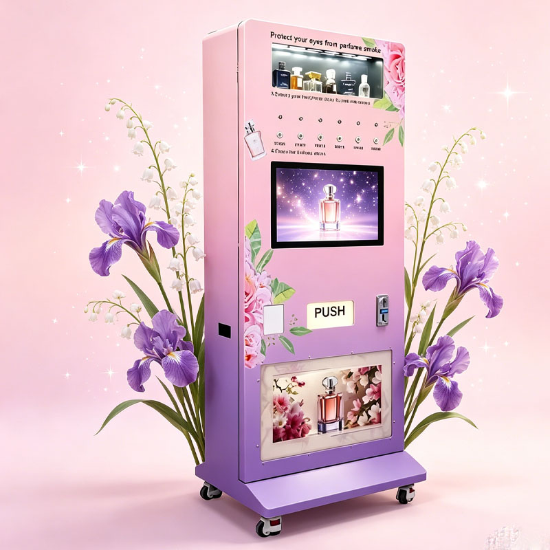 Popcorn Vending Machine - ตู้จำหน่ายน้ำหอมอัตโนมัติแบบหน้าจอสัมผัส สำหรับจำหน่ายน้ำหอมแบบทดลองและแบบขวด ขายส่ง ปรับแต่งได้