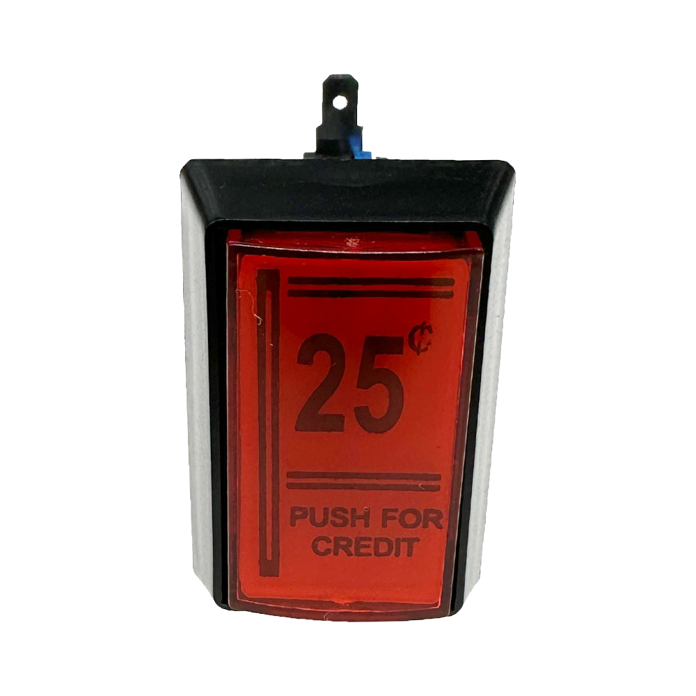 Coin Pusher Machine - 1 ชิ้น 25 เซ็นต์ปุ่มสี่เหลี่ยมผืนผ้า 12V อาเขต