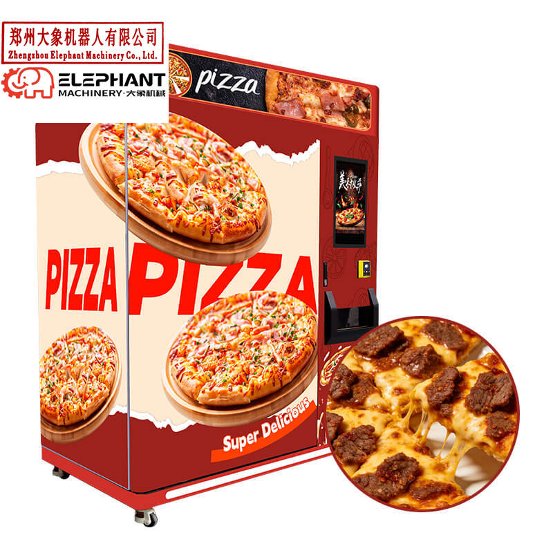Commercial Vending Machine - ตู้จำหน่ายพิซซ่าอัตโนมัติแบบปรับแต่งได้สำหรับใช้ในร่ม เชื่อมต่อระบบอัจฉริยะ พร้อมระบบทำความร้อนในตัว สำหรับอาหารแช่แข็งและอาหารร้อน