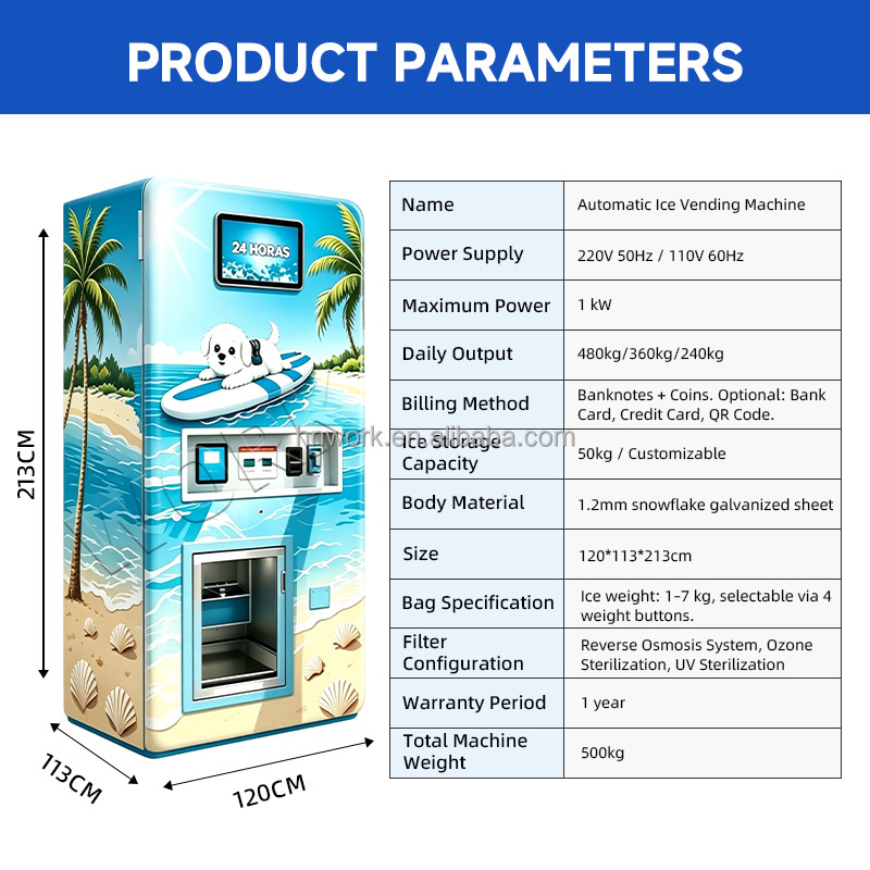 เครื่องทำน้ำแข็งอัตโนมัติพร้อม - Commercial Vending Machine บทวิจารณ์และราคา