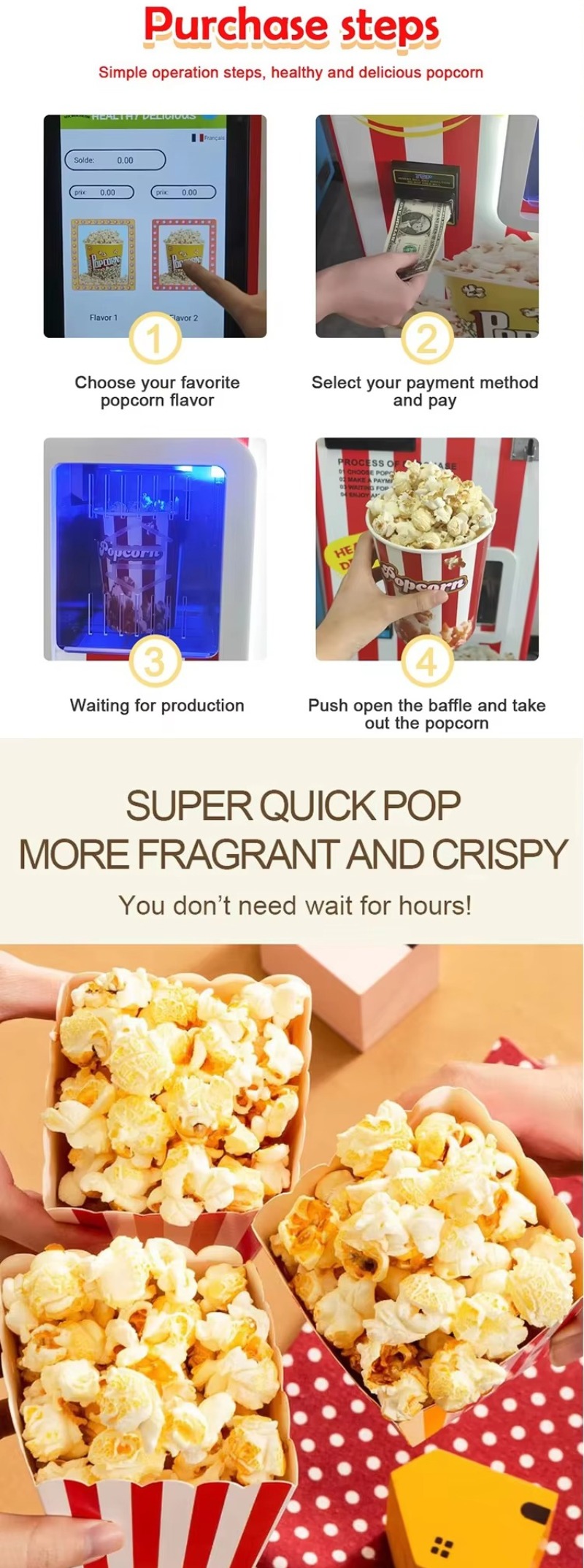 ตู้จำหน่ายข้าวโพดคั่วอัตโนมัติ - Popcorn Vending Machine บทวิจารณ์และราคา