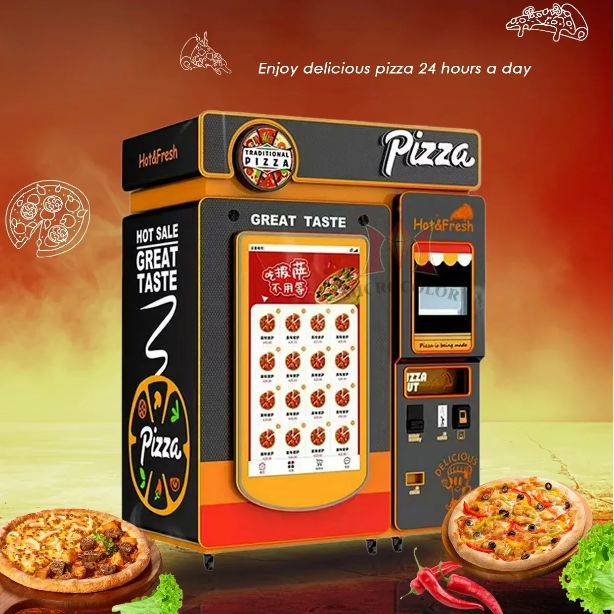 เครื่องจำหน่ายพิซซ่าอัตโนมัติแ - Commercial Vending Machine บทวิจารณ์และราคา