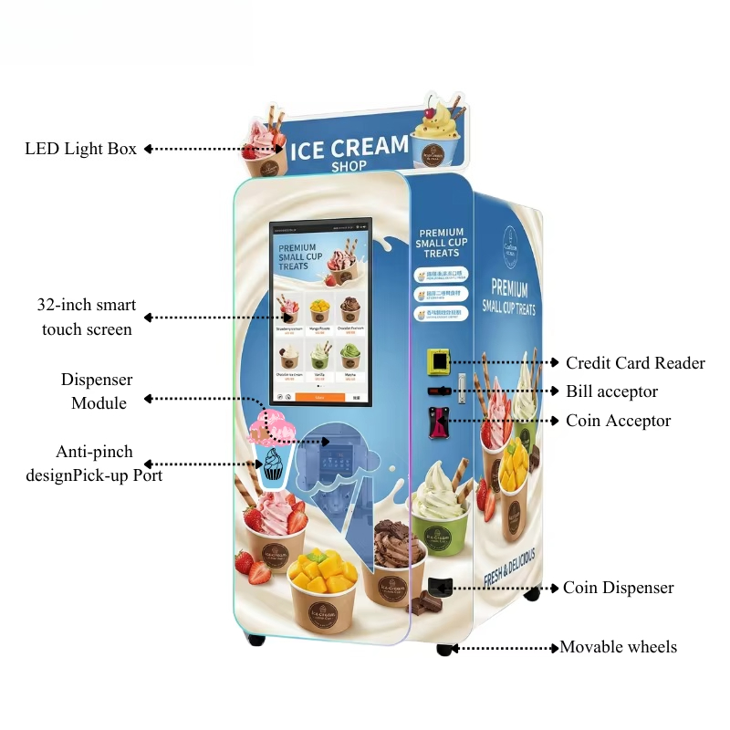 เครื่องทำไอศกรีมนุ่มแบบกำหนดเอ - Popcorn Vending Machine บทวิจารณ์และราคา